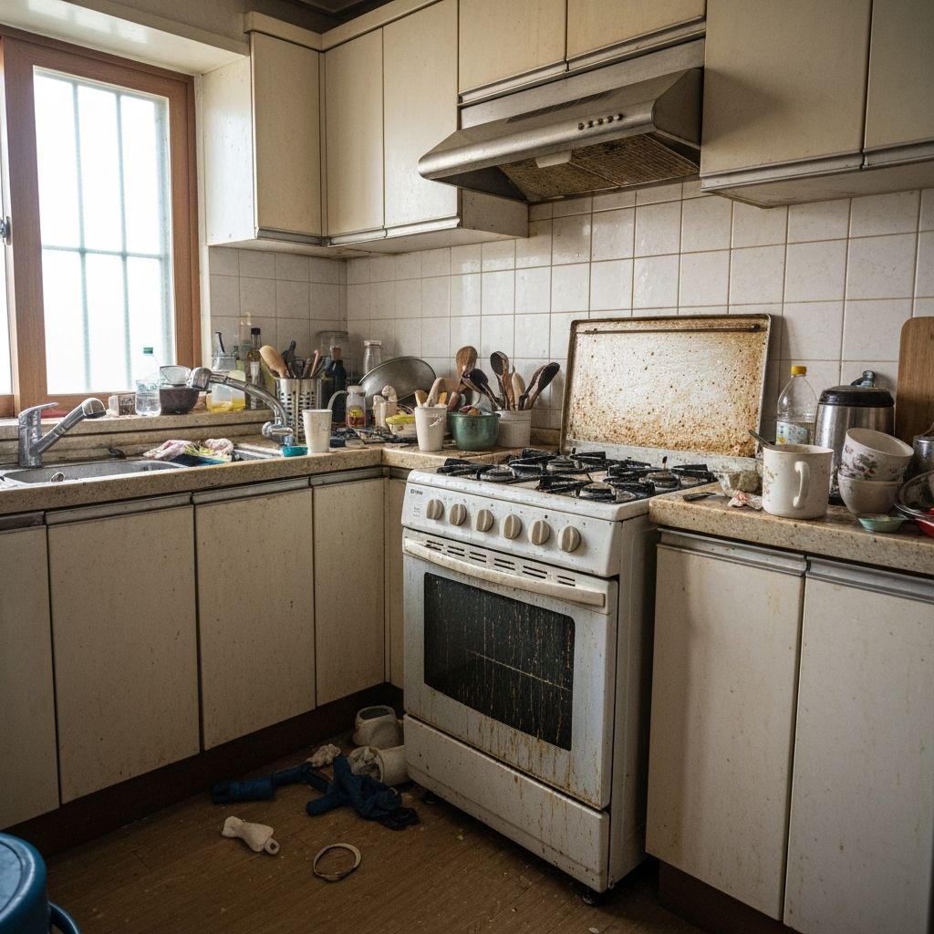 주방 청소 청소 전